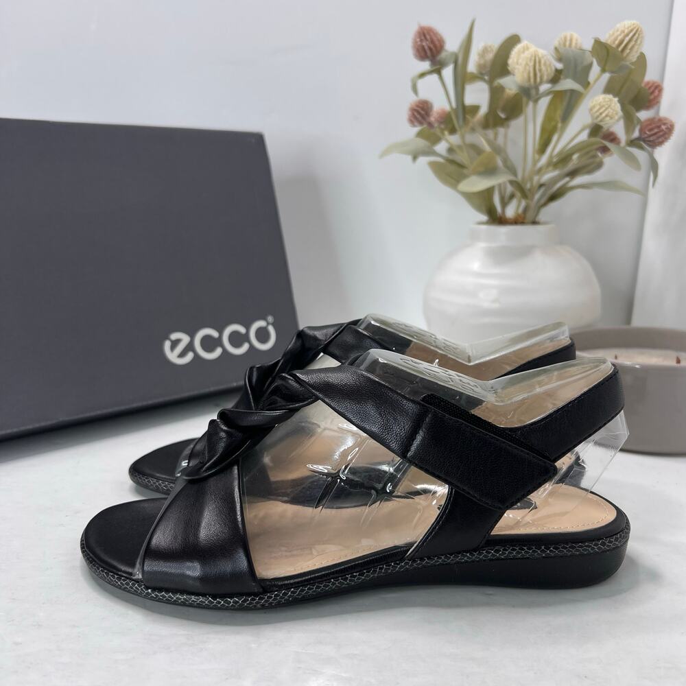 New ECCO Bouillon Sandal 3.0 Black Knot Leather Women's 5-5.5/EU36 Tried On